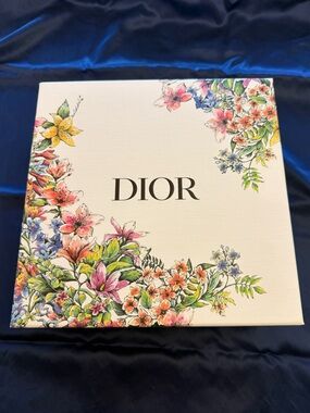 Dior White Floral Box with Multicolor Bloom Artwork